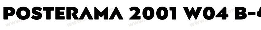 Posterama 2001 W04 B字体转换